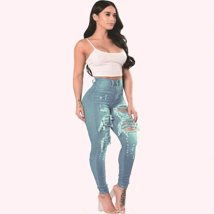 Ripped Jeans For Women Skinny Pants - pluto essentials 