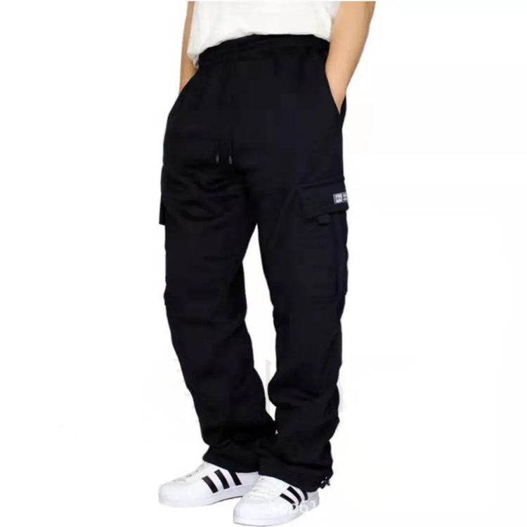 Men Pants Sweatpants Stretch Elastic Waist Jogger Sports Pants Drawstring Trousers Fashion Mens Clothing - pluto essentials 