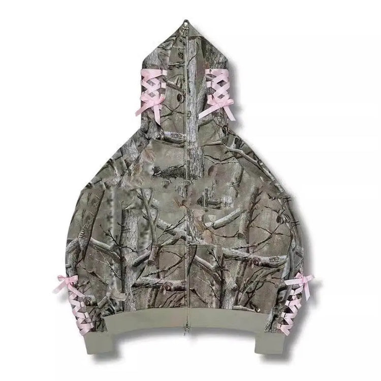Printed Jungle Hunting Hoodie Men - pluto essentials 