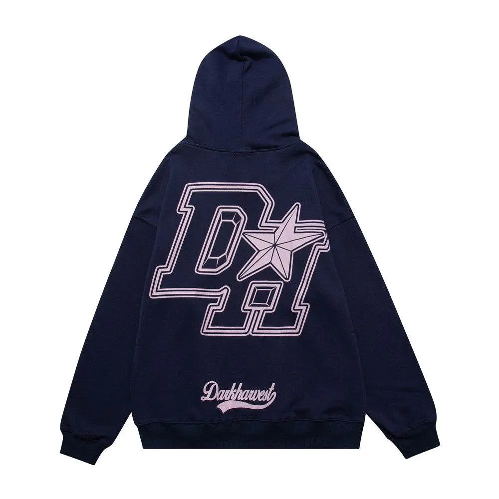 Fashion Letters Printed Hoodie Men - pluto essentials 