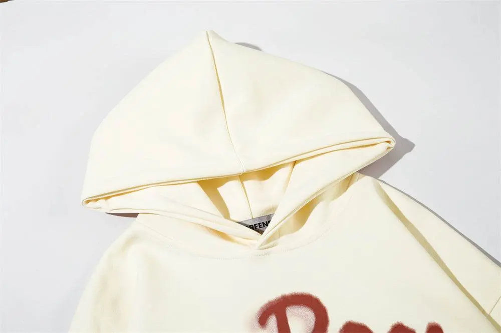 Graffiti Letter Printed Hoodie Men - pluto essentials 