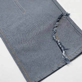 Street Fashion Hip Hop Inside-out Wear Frayed Design Skinny Jeans - pluto essentials 