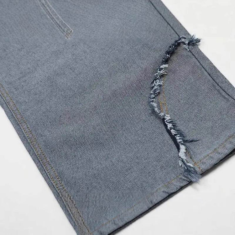 Street Fashion Hip Hop Inside-out Wear Frayed Design Skinny Jeans - pluto essentials 