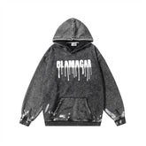 Fashion Wash Letters Printed Hoodie Men - pluto essentials 