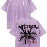Retro Harajuku Street Spider Double-sided t-shirt - pluto essentials 