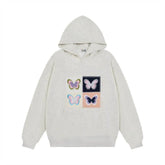 Butterfly Patch Embroidered Hoodie Men - pluto essentials 