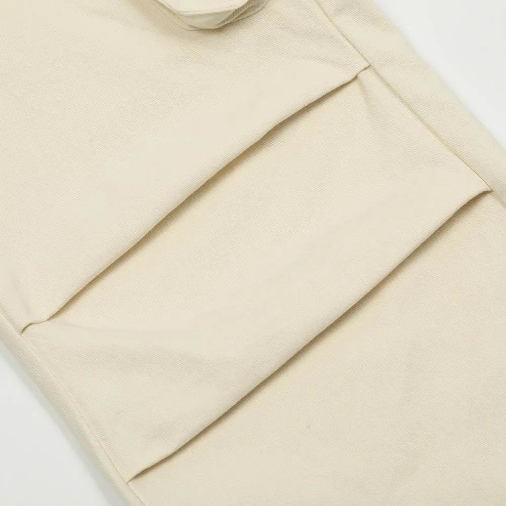 Loose Cargo Trousers Men Fashion Brands Knee Pleated - pluto essentials 