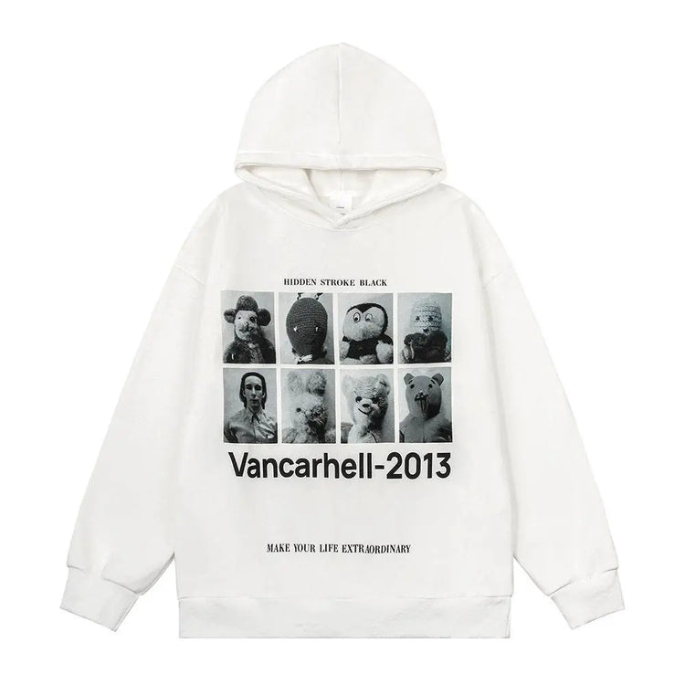 Fashion Jiugongge Printed Hoodie Men - pluto essentials 