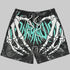 skeleton hand custom shorts - pluto essentials 