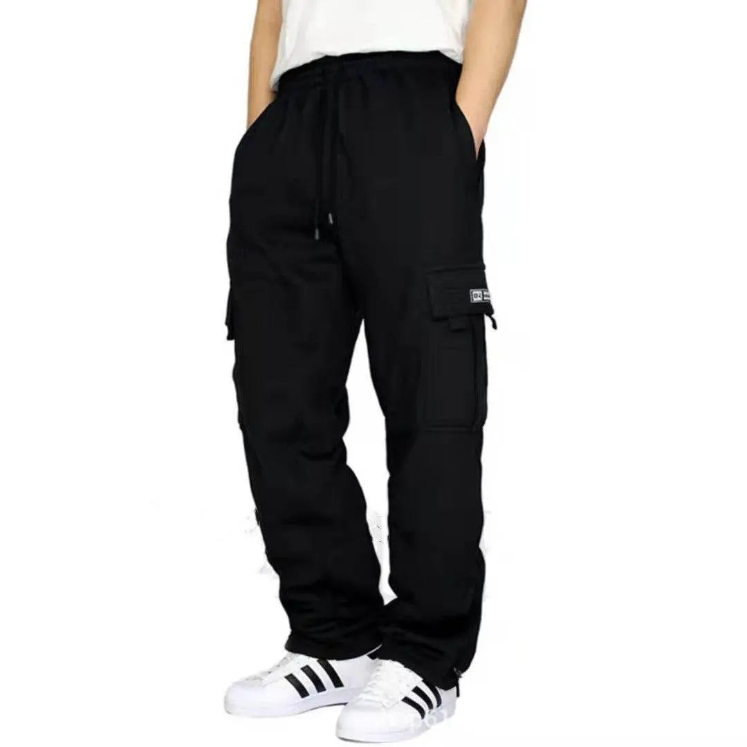 Men Pants Sweatpants Stretch Elastic Waist Jogger Sports Pants Drawstring Trousers Fashion Mens Clothing - pluto essentials 