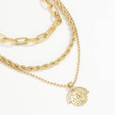 Hip-Hop Punk Style Metal Square Clavicle Necklace Women - pluto essentials 