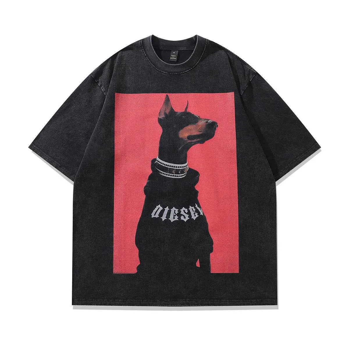 Men Women Streetwear Hip Hop Oversized T Shirt Funny Doberma - pluto essentials 