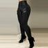 Lugentolo High Waist Skinny Trousers Women Streetwear Fall - pluto essentials 