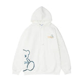 Bear Print Hooded Sweatshirt Men - pluto essentials 