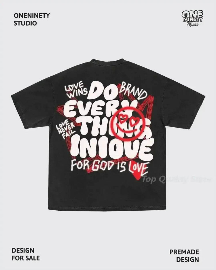 High Street Skull Money Printing Oversized Pattern Gothic Cotton T-shirt Harajuku Couple Y2g Shirt Short Sleeve - pluto essentials 