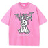 Cute Rabbit Print T-shirt Breathable T-shirt Streetwear - pluto essentials 