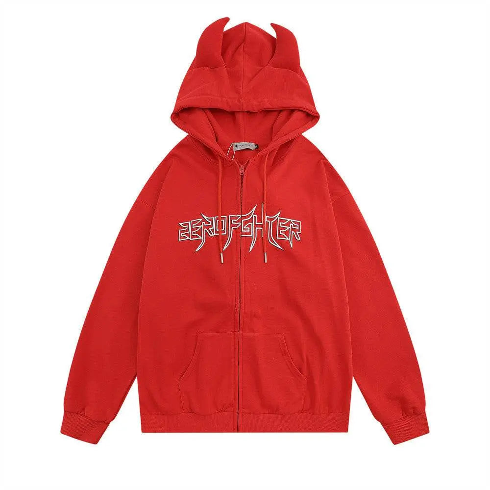 Fashion Horn Hoodie Coat Men - pluto essentials 