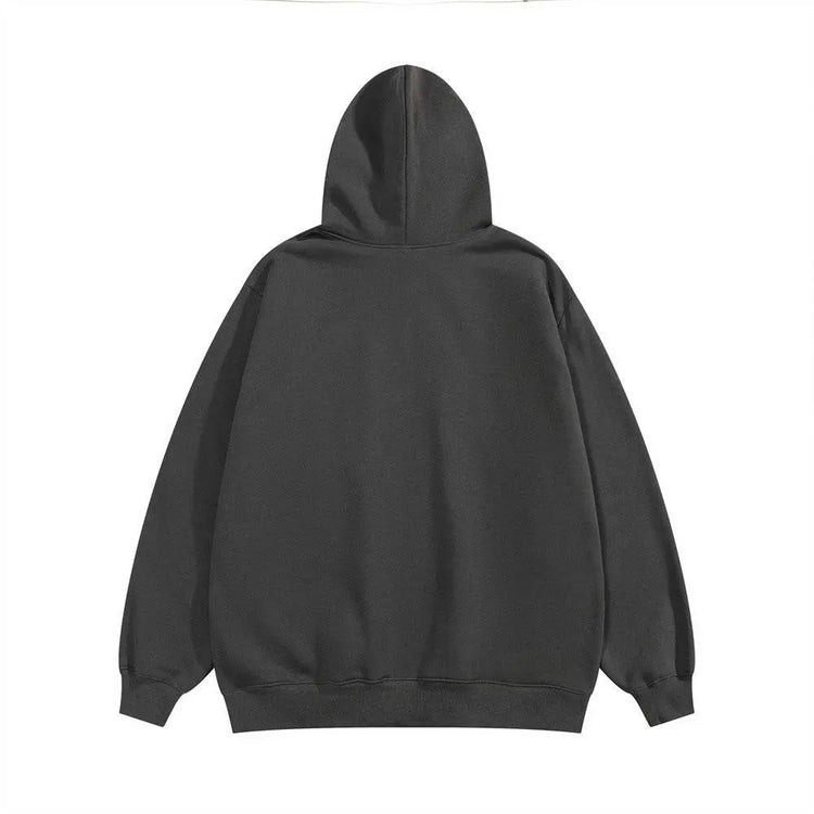 Foam Letter Printed Hoodie Men - pluto essentials 