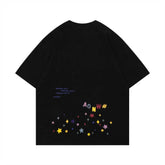 Letter XINGX Printed Short Sleeve Men Clothing Summer Casual - pluto essentials 