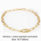 Colorful Zircon Hiphop Necklace - pluto essentials 