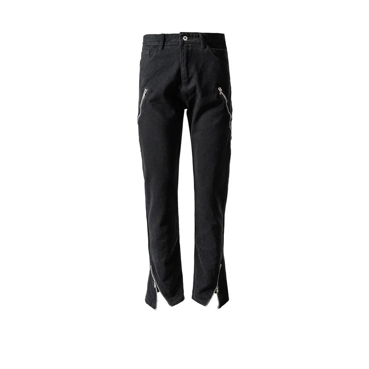 custom Wide-Leg Zip Pants - pluto essentials 