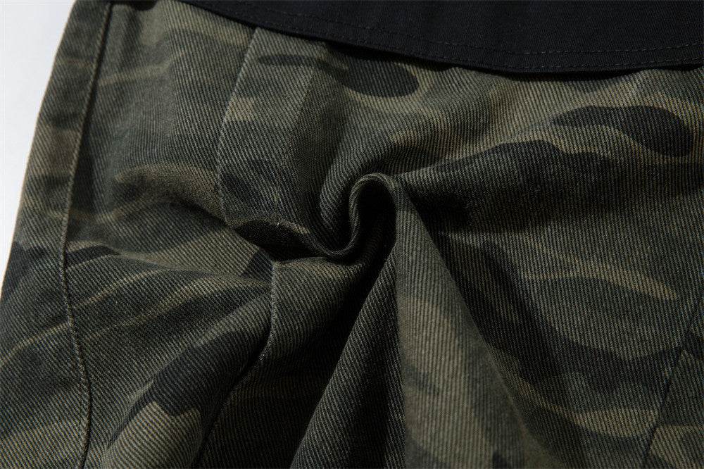 Heavy Industry Camouflage Workwear Men Trousers Stitching - pluto essentials 