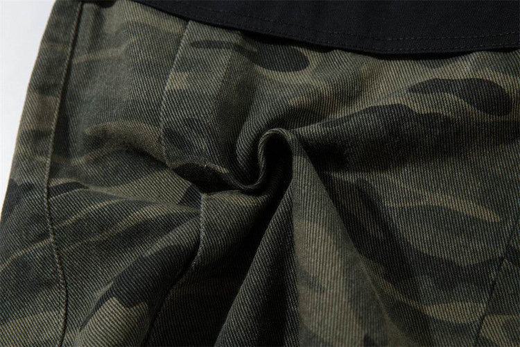 Heavy Industry Camouflage Workwear Men Trousers Stitching - pluto essentials 