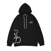 Bear Print Hooded Sweatshirt Men - pluto essentials 
