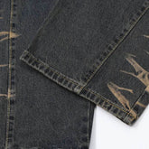 Real Shot American Street High Street Personality Denim Trousers - pluto essentials 