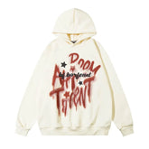 Graffiti Letter Printed Hoodie Men - pluto essentials 