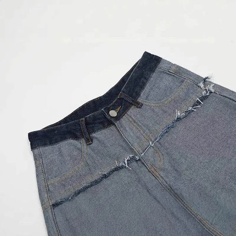 Street Fashion Hip Hop Inside-out Wear Frayed Design Skinny Jeans - pluto essentials 