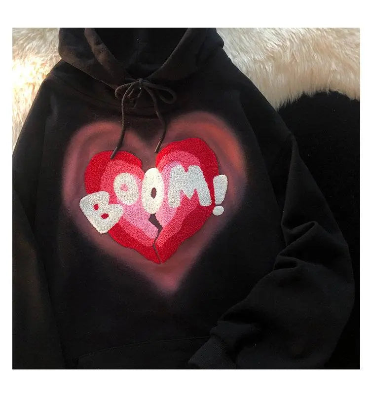 vintage bubble lettered hoodie - pluto essentials 