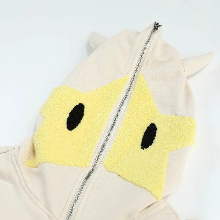 Masked Zipper Hooded Sweater For Men - pluto essentials 