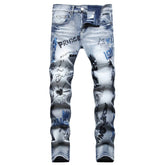 graffiti custom ripped jeans - pluto essentials 