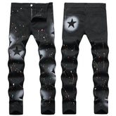 star printed jeans - pluto essentials 