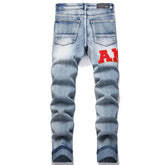 Punk Blue Slim Fit Ripped jeans - pluto essentials 