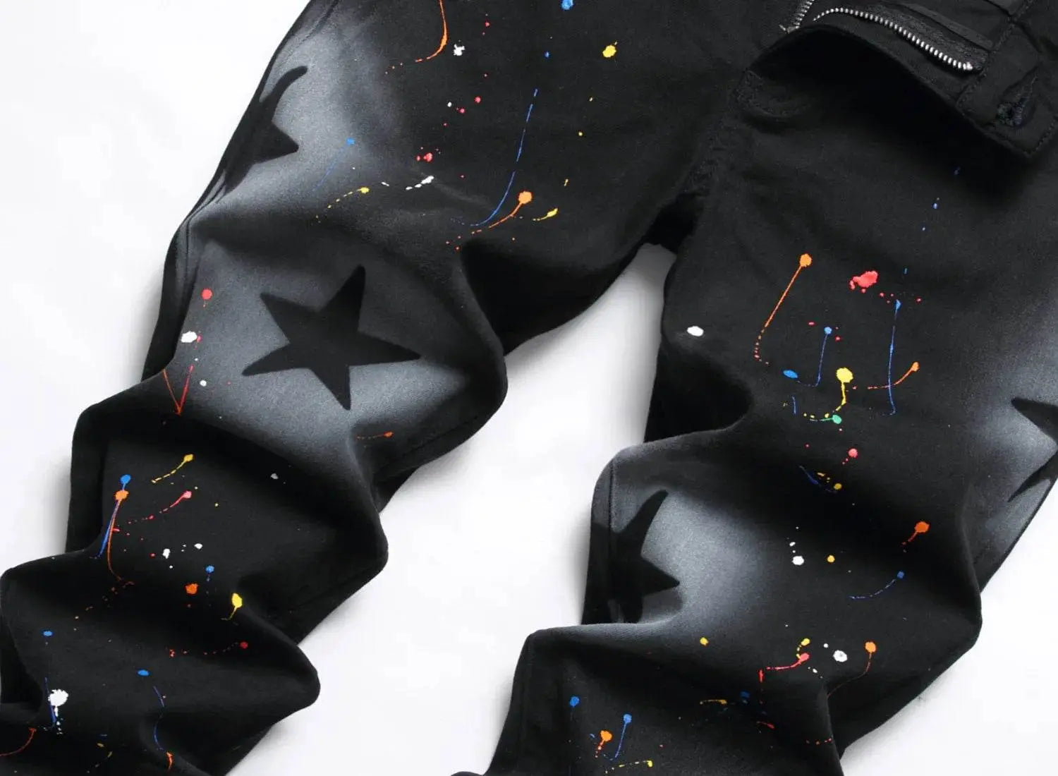 star printed jeans - pluto essentials 