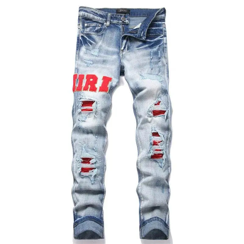 Punk Blue Slim Fit Ripped jeans - pluto essentials 