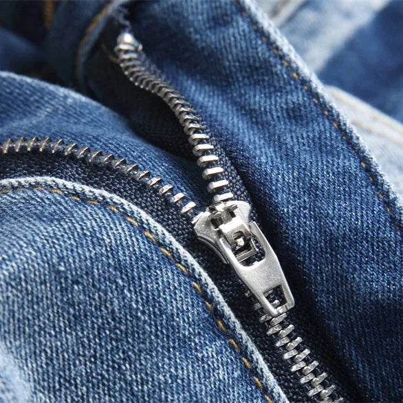 Punk Blue Slim Fit Ripped jeans - pluto essentials 