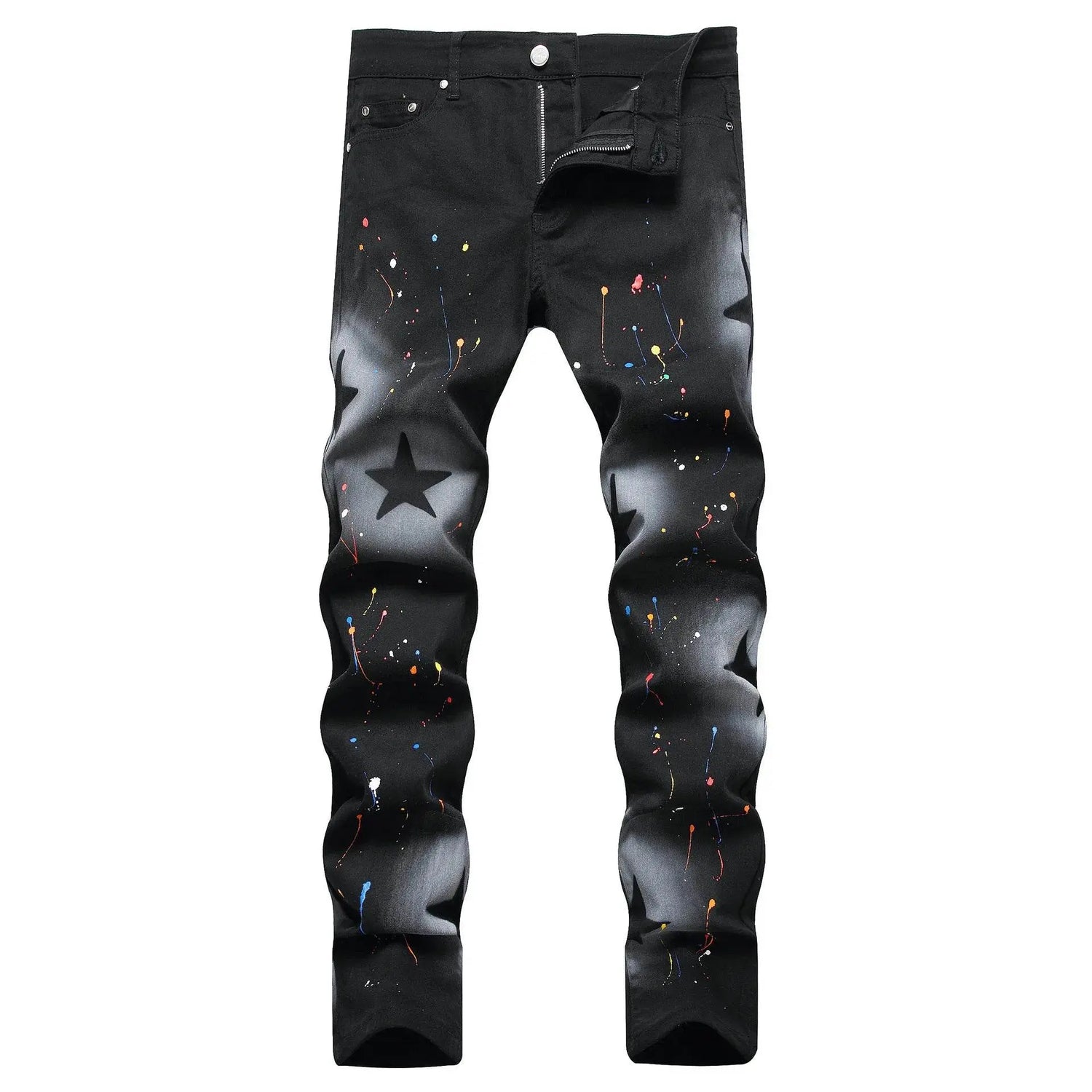 star printed jeans - pluto essentials 