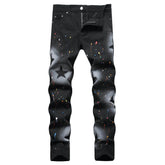star printed jeans - pluto essentials 