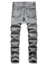 custom ripped jeans (patched black) - pluto essentials 
