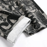 Graffiti Print Jeans - pluto essentials 