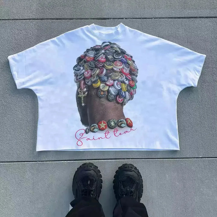 y2k "SAINT" t-shirt - pluto essentials 