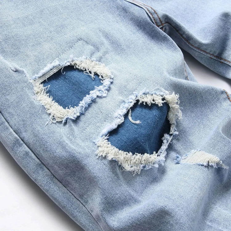 Denim American Slim Fit ripped jeans - pluto essentials 