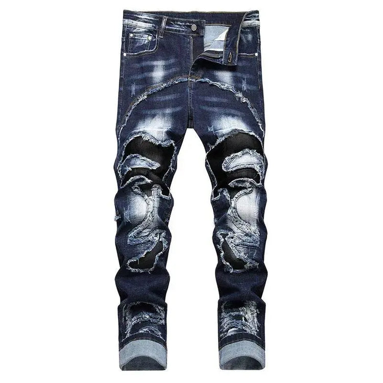 custom ripped denim jeans - pluto essentials 