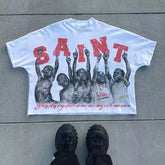 y2k "SAINT" t-shirt - pluto essentials 