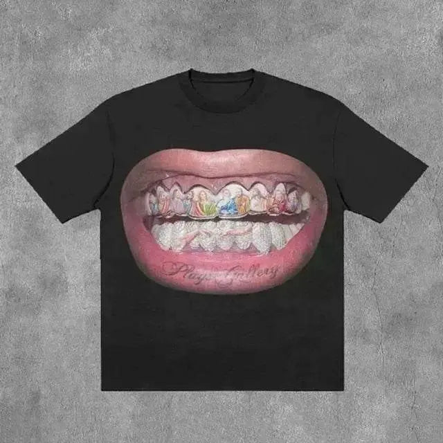 y2k skull t-shirt - pluto essentials 