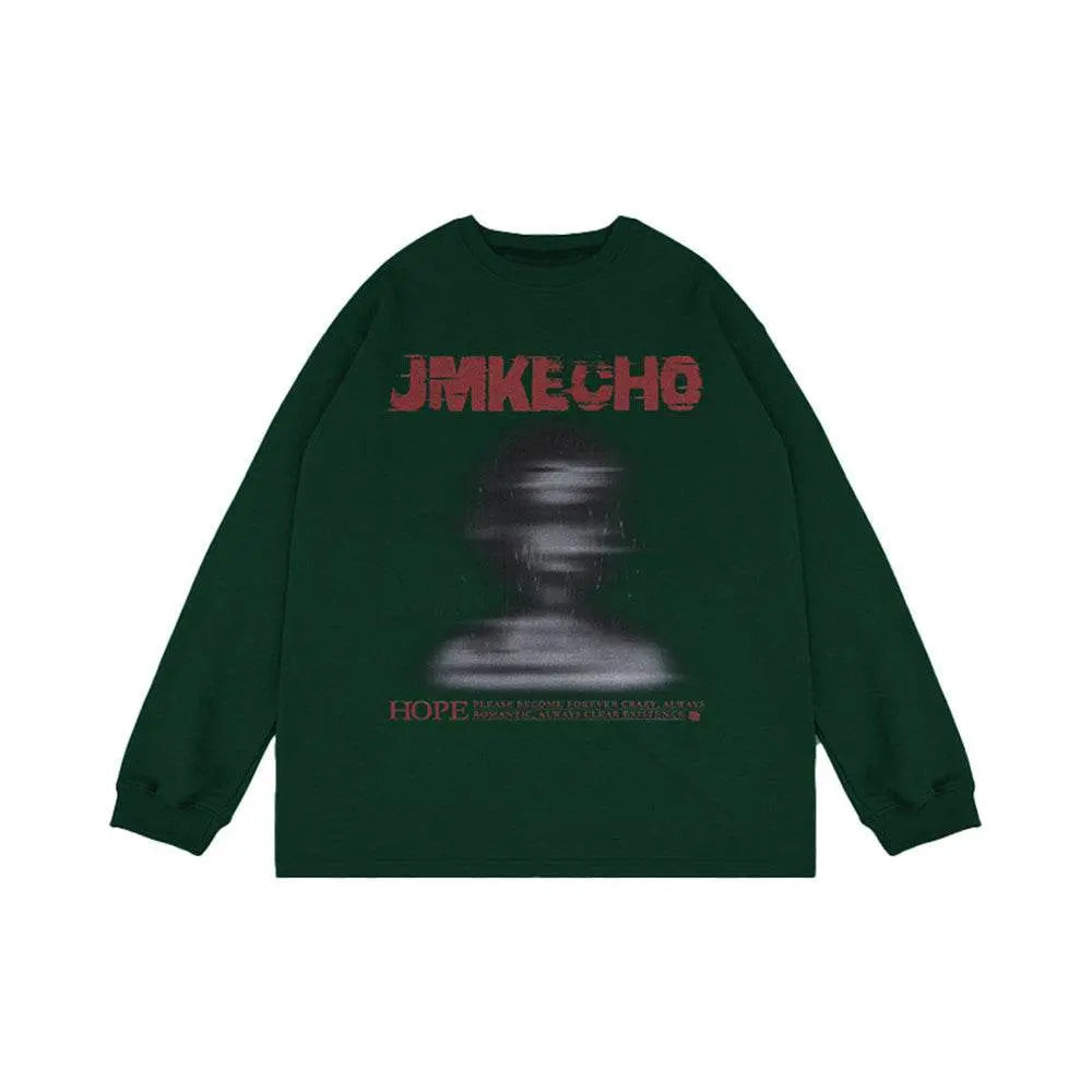 Fashion Printed Loose Sweatshirt Men - pluto essentials 