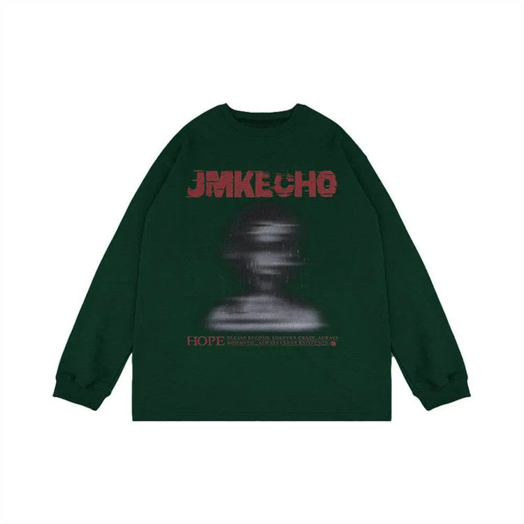 Fashion Printed Loose Sweatshirt Men - pluto essentials 